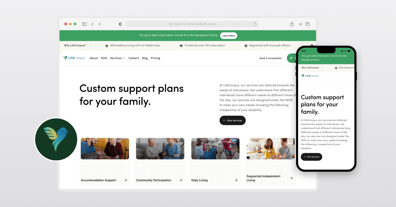 LifeCorpus SA: A Modern UI Revamp for Healthcare Support